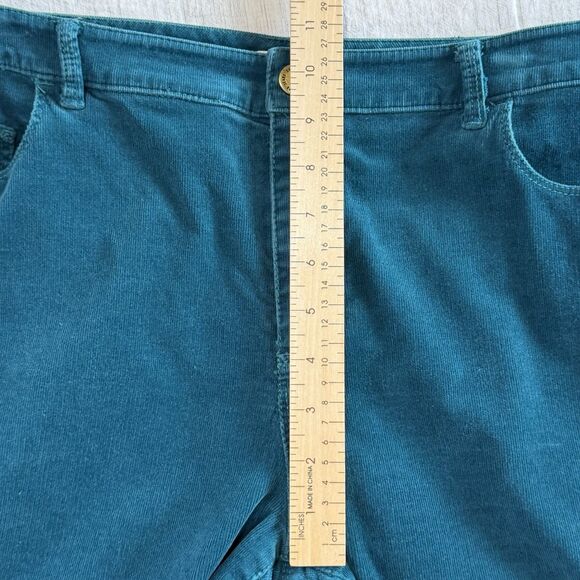 Coldwater Creek Women's Corduroy Pants Teal Bootcut Stretch Size 14 Natural Fit - Picture 12 of 15